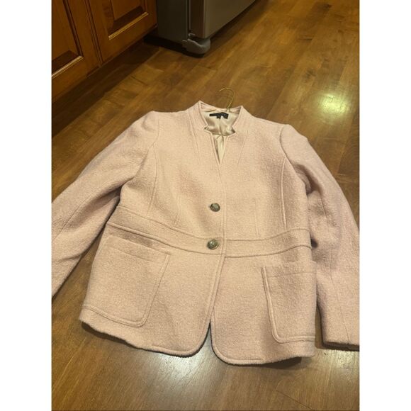 Woman’s Talbots wool blend blazer jacket size 12 soft pink - Picture 2 of 7